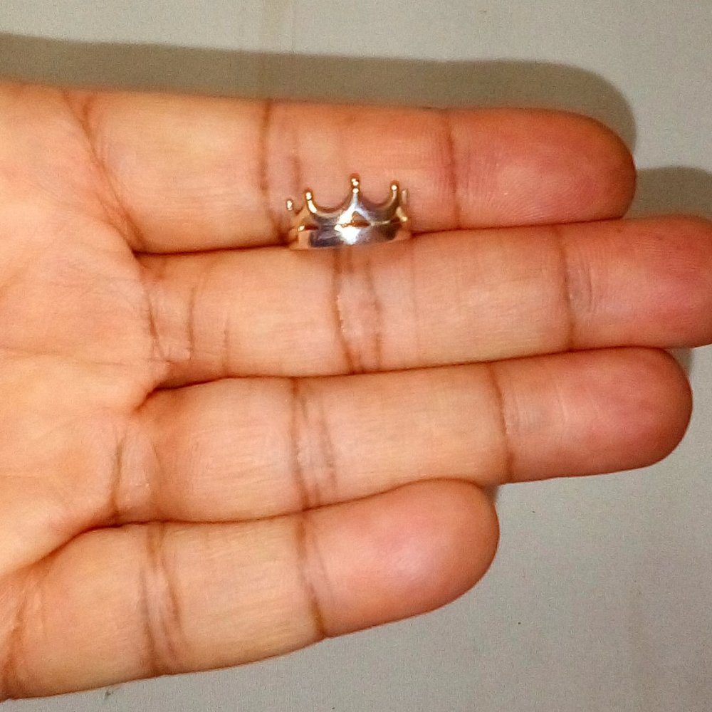 Sterling Silver Toe Ring: (5) Point Crown. Adjustable. Unisex